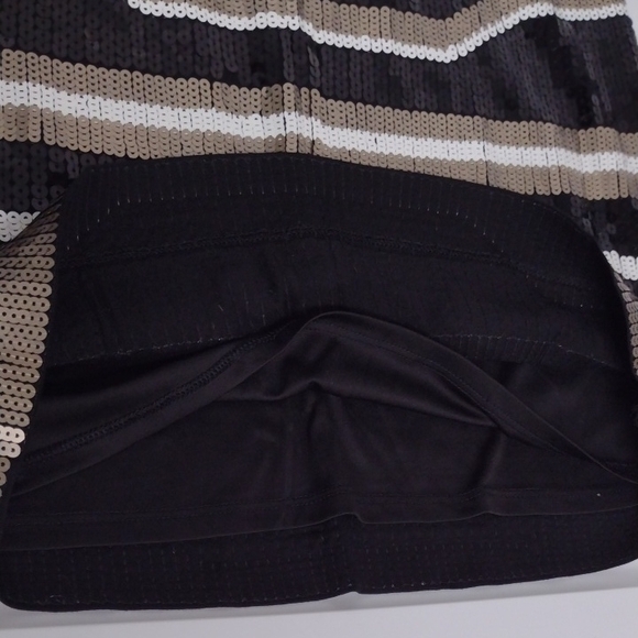 Express Black and Silver Sequin Pencil Mini Skirt Y2K, Rumba,Cocktail. - Picture 5 of 11
